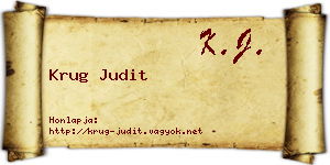Krug Judit névjegykártya